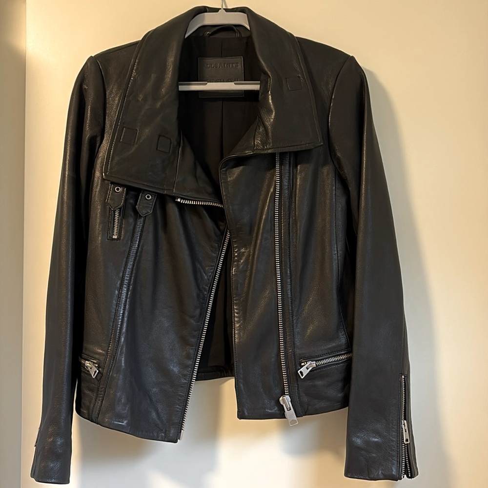 Allsaintsts leather biker jacket